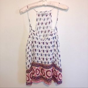 Pink floral racerback tank top from Cotton On